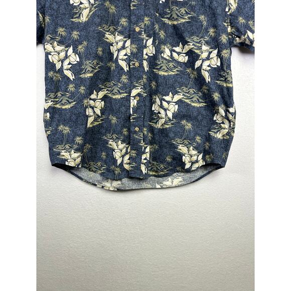 Mens Natural Issue vintage Hawaiian shirt floral palm tree short sleeve large ￼ - Picture 2 of 7